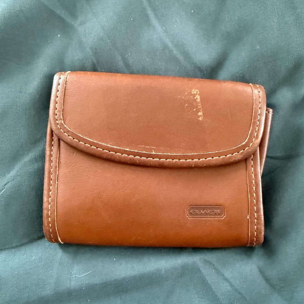 Coach Tan Leather Bi-Fold Wallet